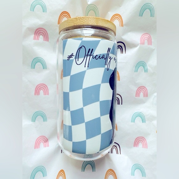 NEW Dachshund 16oz Glass with Bamboo Lid & Glass Straw - Picture 2 of 3